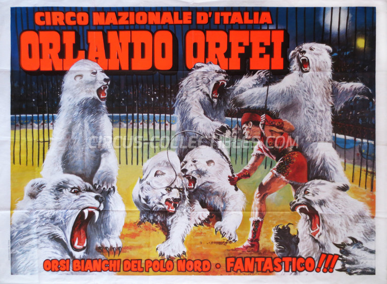 Orlando Orfei Circus Poster - Italy, 1989