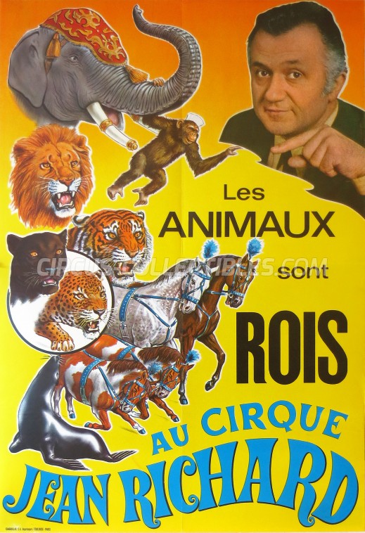 Jean Richard Circus Poster - France, 1970