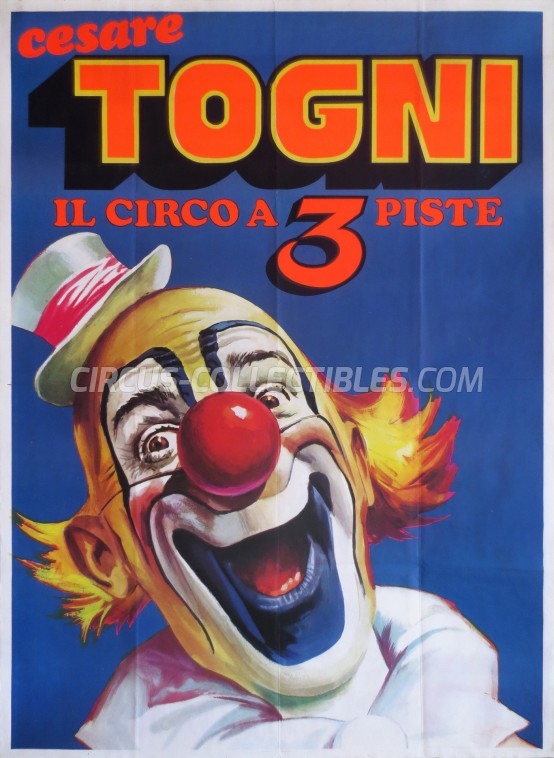 Cesare Togni Circus Poster - Italy, 1982