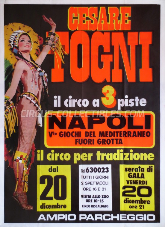 Cesare Togni Circus Poster - Italy, 1985