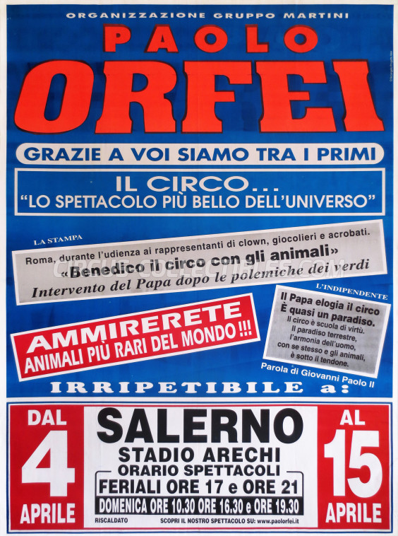 Paolo Orfei Circus Poster - Italy, 0