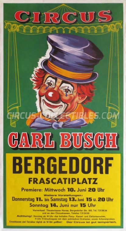 Carl Busch Circus Poster - Germany, 1987