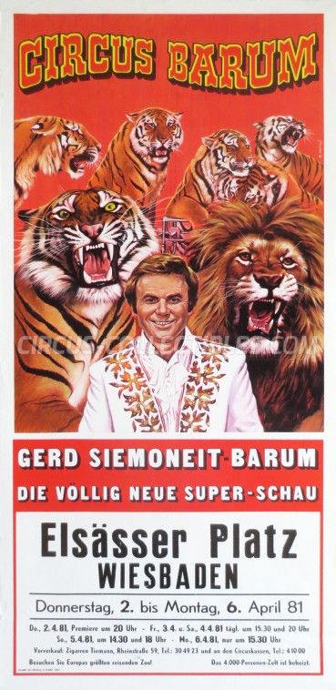 Barum Circus Poster - Germany, 1981
