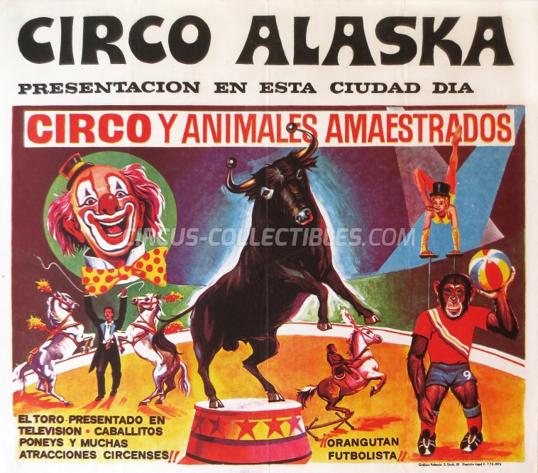 Alaska Circus Poster - Spain, 1974