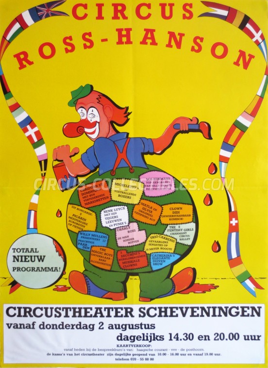 Ross-Hanson Circus Poster - Netherlands, 1984