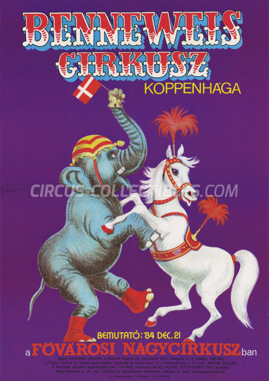 Benneweis Circus Poster - Denmark, 1984