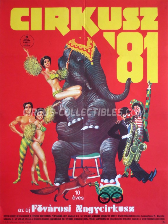 Fovarosi Nagycirkusz Circus Poster - Hungary, 1981