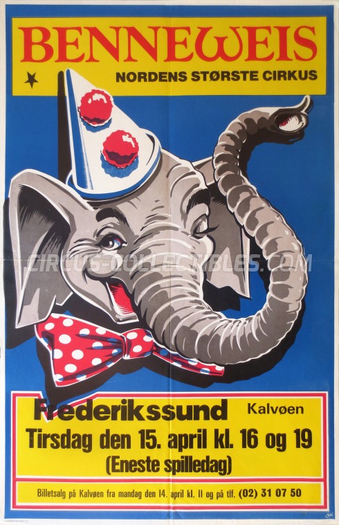 Benneweis Circus Poster - Denmark, 1986