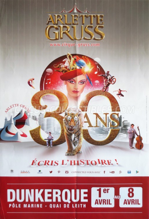 Arlette Gruss Circus Poster - France, 2015