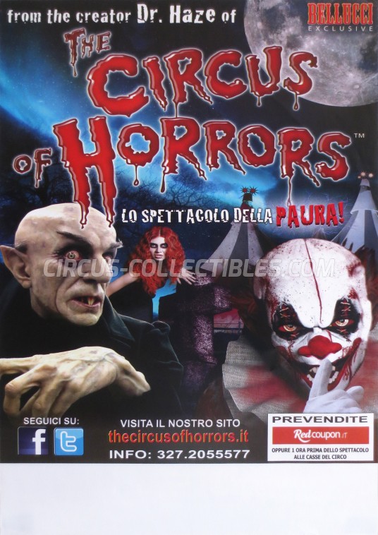 The Circus of Horrors Circus Poster - Italy, 2014