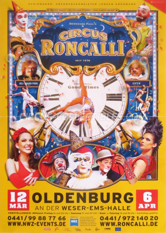Roncalli Circus Poster - Germany, 2015