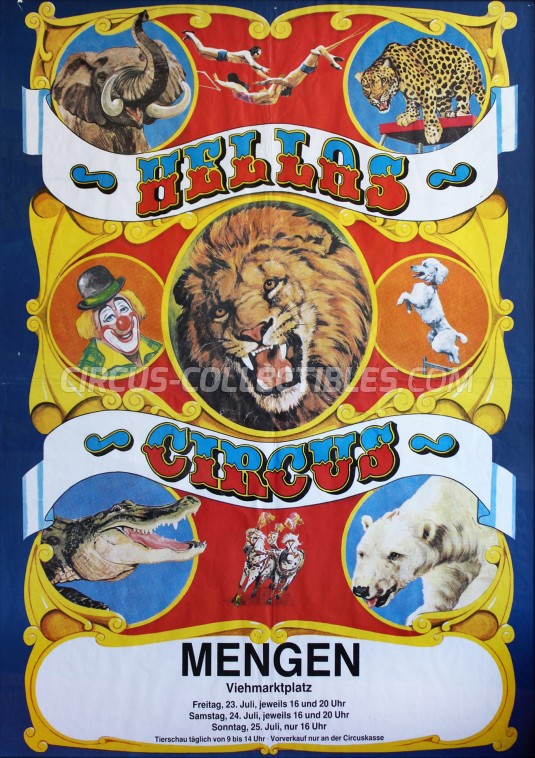 Hellas Circus Poster - Germany, 1976