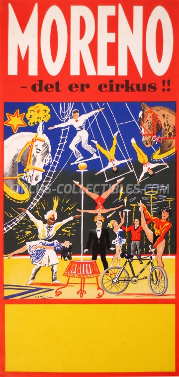 Moreno Circus Poster - Denmark, 1962