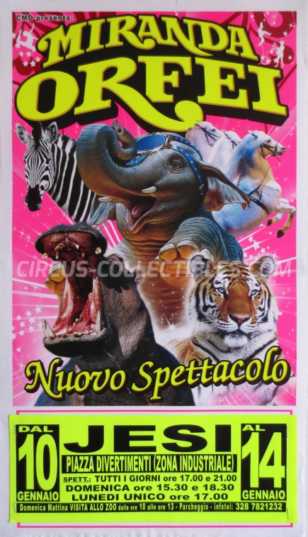 Miranda Orfei Circus Poster - Italy, 2013