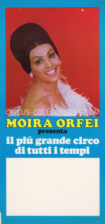 Moira Orfei Circus Poster - Italy, 1979