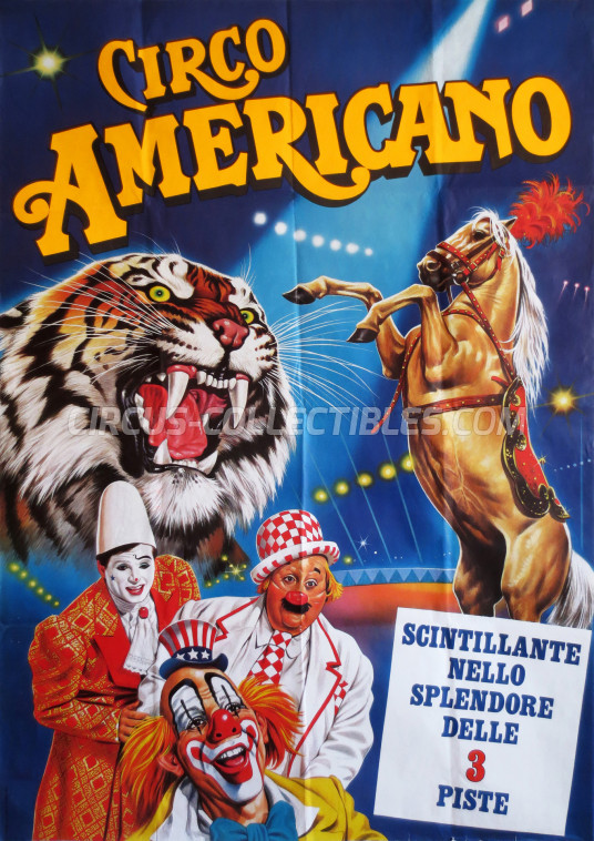 American Circus (Togni) Circus Poster - Italy, 1985
