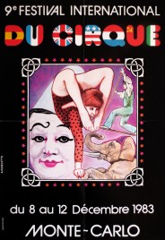 9e Festival International du Cirque de Monte-Carlo Circus poster - Monaco, 1983