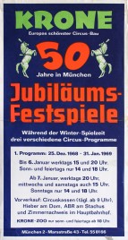 Circus Krone Circus poster - Germany, 1968
