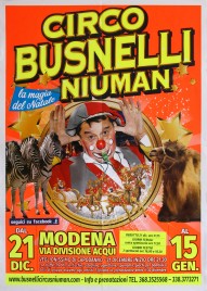 Circo Busnelli Niuman Circus poster - Italy, 2016