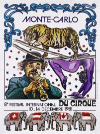 8e Festival International du Cirque de Monte-Carlo Circus poster - Monaco, 1981