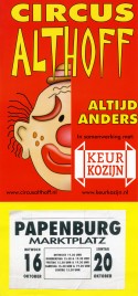 Circus Althoff Circus poster - Netherlands, 2002