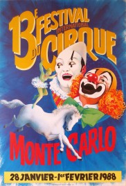 13e Festival International du Cirque de Monte-Carlo Circus poster - Monaco, 1988