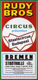 Rudy Bros Circus Circus poster - Germany, 1971