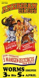 American Circus (Togni) Circus poster - Italy, 1992