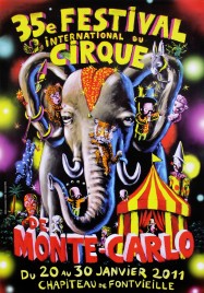 35e Festival International du Cirque de Monte-Carlo Circus poster - Monaco, 2011