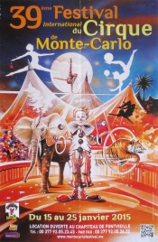 39eme Festival International du Cirque de Monte-Carlo Circus poster - Monaco, 2015