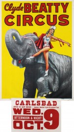 Clyde Beatty Circus Circus poster - USA, 1957