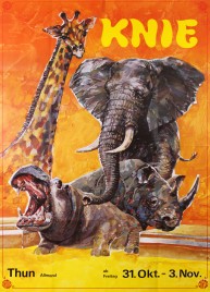 Circus Knie Circus poster - Switzerland, 1980
