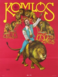 Komlós - Fovarosi Nagycirkusz Circus poster - Hungary, 1980