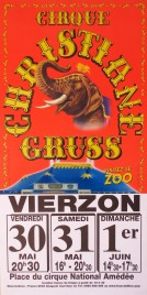 Cirque Christiane Gruss Circus poster - France, 0