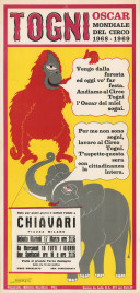 Circo Oscar Togni Circus poster - Italy, 1970