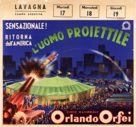 Circo Nazionale Orlando Orfei Circus poster - Italy, 1963