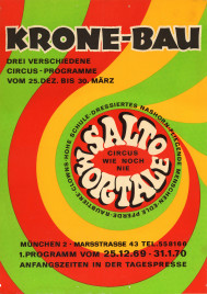 Circus Krone Circus poster - Germany, 1969