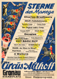 Circus Carl Althoff Circus poster - Germany, 1948