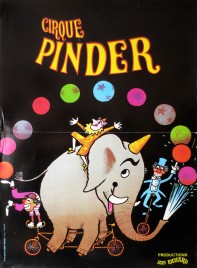 Cirque Pinder Circus poster - France, 1980
