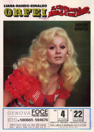 Liana-Nando-Rinaldo Orfei - Il Circo delle Mille e Una Notte Circus poster - Italy, 1974