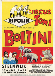 Circus Toni Boltini Circus poster - Netherlands, 1966