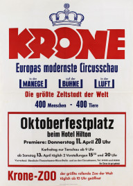 Circus Krone Circus poster - Germany, 1963