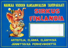 Sirkus Finlandia Circus poster - Finland, 1983
