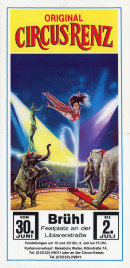 Original Circus Renz Circus poster - Germany, 1987