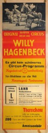 Circus Willy Hagenbeck Circus poster - Germany, 1962