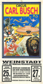Circus Carl Busch Circus poster - Germany, 1994