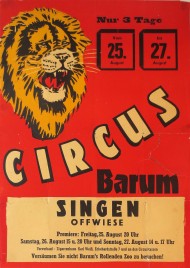 Circus Barum Circus poster - Germany, 1967
