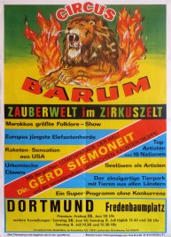 Circus Barum Circus poster - Germany, 1976