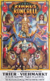 Zirkus Roncalli Circus poster - Germany, 1985