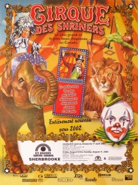 Cirque des Shriners Circus poster - Canada, 2002